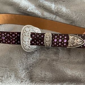 Ariat Western Belt - pink rhinestone